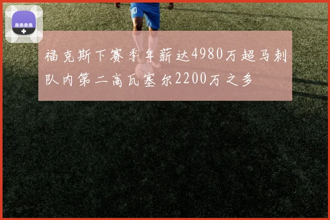 福克斯下赛季年薪达4980万超马刺队内第二高瓦塞尔2200万之多